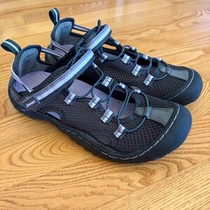 JSport by Jambu womens Jaguar Mesh Sneaker Sandals Dark Grey Orchid Womens Sz 7
